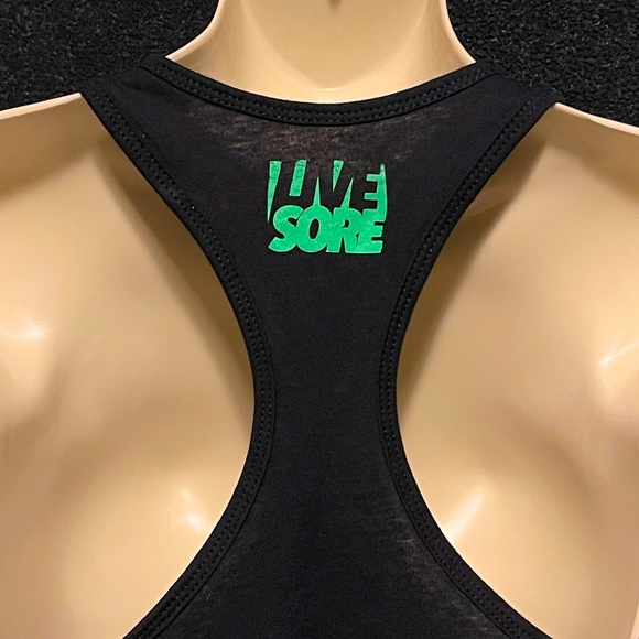 Live Strong kettlebell black tank top LEAVE ME ALONE medium - Picture 4 of 4